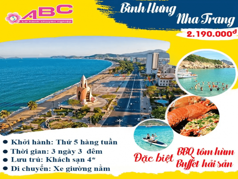 Tour du lich Nha Trang bang xe giuong nam